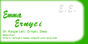 emma ernyei business card